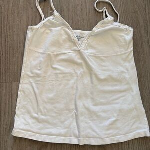 Brandy Melville White Cami with Lace Detail